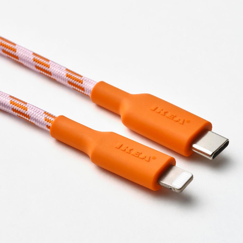 IKEA LILLHULT USB-C auf Lightning orange/rosa 1.5 m Black Friday