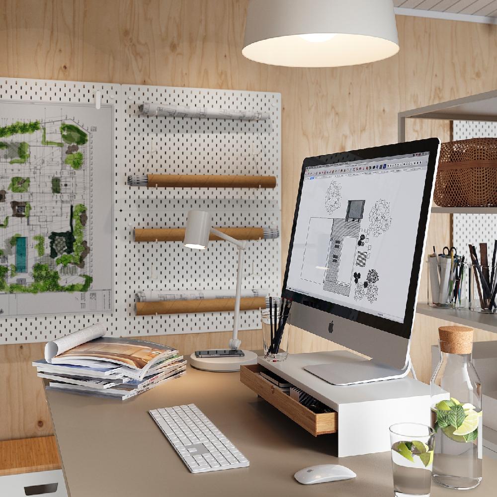 IKEA ELLOVEN Monitorerhöhung mit Schublade weiß Cyber Monday