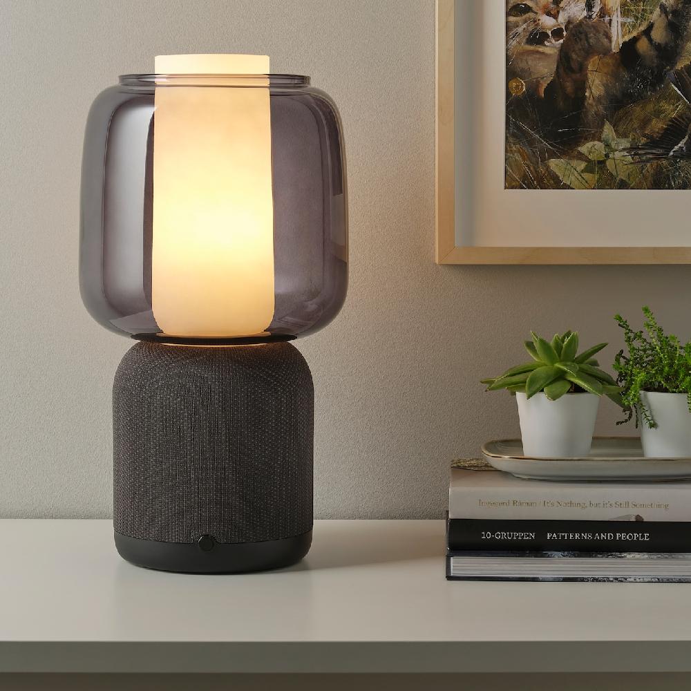 IKEA SYMFONISK Tischleuchte WiFi-Speaker Glschirm schwarz Vatertagsangebot