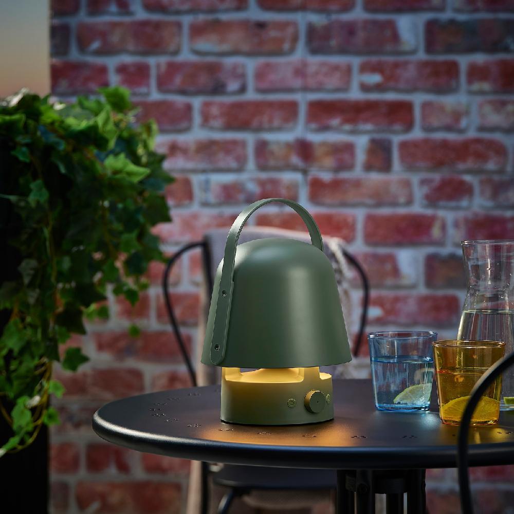 IKEA VAPPEBY Leuchte m Bluetooth-Lautsprecher für draußen/grün Zeitlich begrenztes Angebot