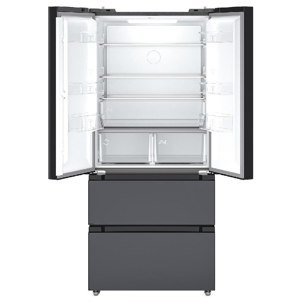 IKEA RIBBENÅS Kühl-/Gefrierschrank doppeltürig IKEA 700 frei stehend/schwarz Edelstahl 347/169 l VIP-Rabatte