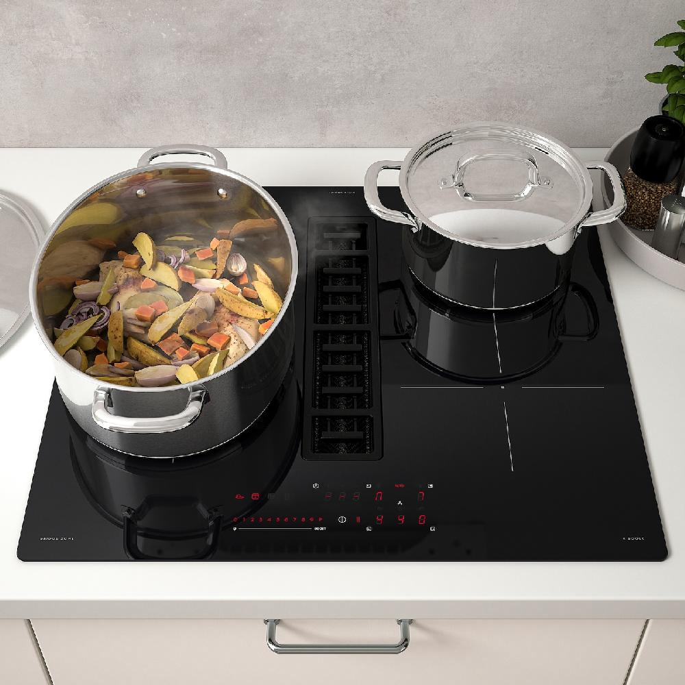 IKEA FÖRDELAKTIG Induktionskochfeld mit Dunstabzug IKEA 500 schwarz 60 cm Wochenangebot