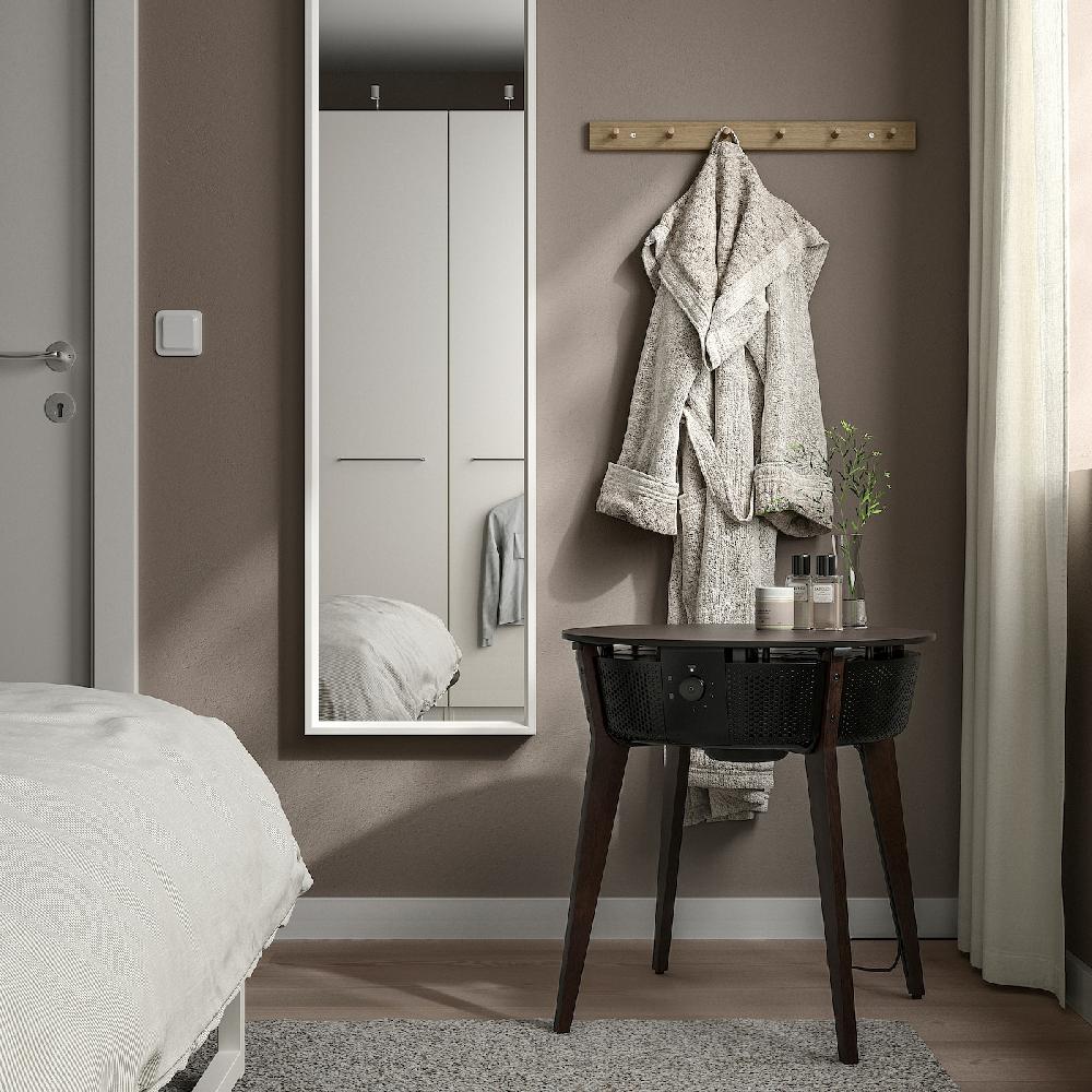 IKEA STARKVIND Tisch mit Luftreiniger gebeiztes Eichenfurnier/dunkelbraun smart Begrenzt auf 3 Tage
