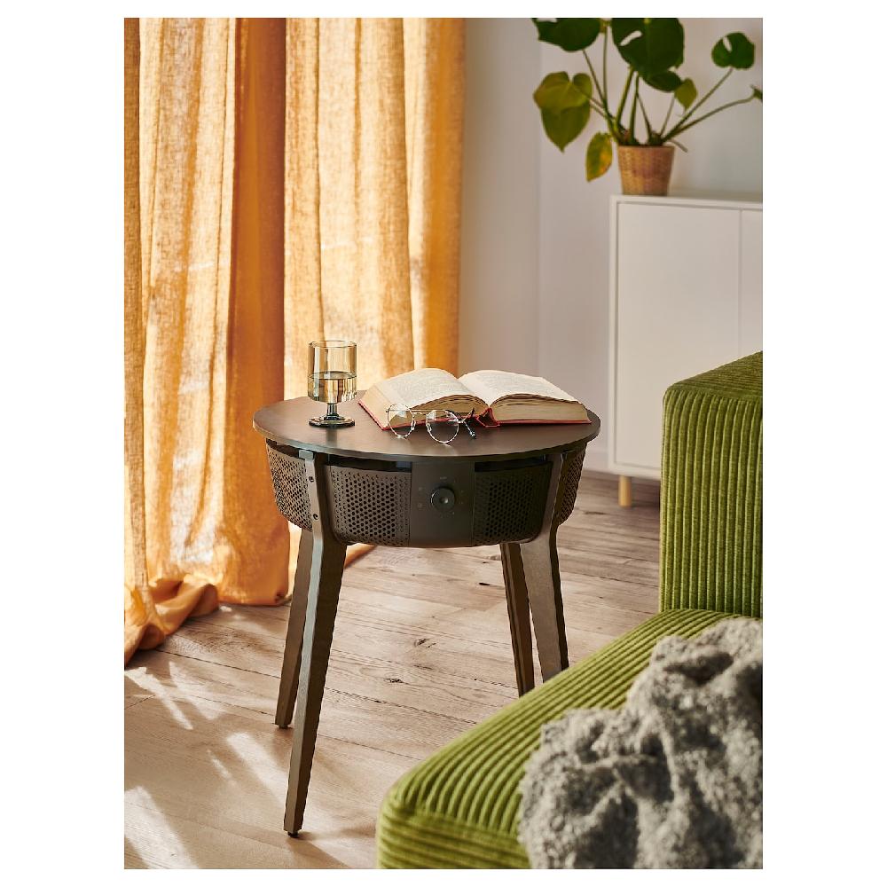IKEA STARKVIND Tisch mit Luftreiniger gebeiztes Eichenfurnier/dunkelbraun smart Begrenzt auf 3 Tage