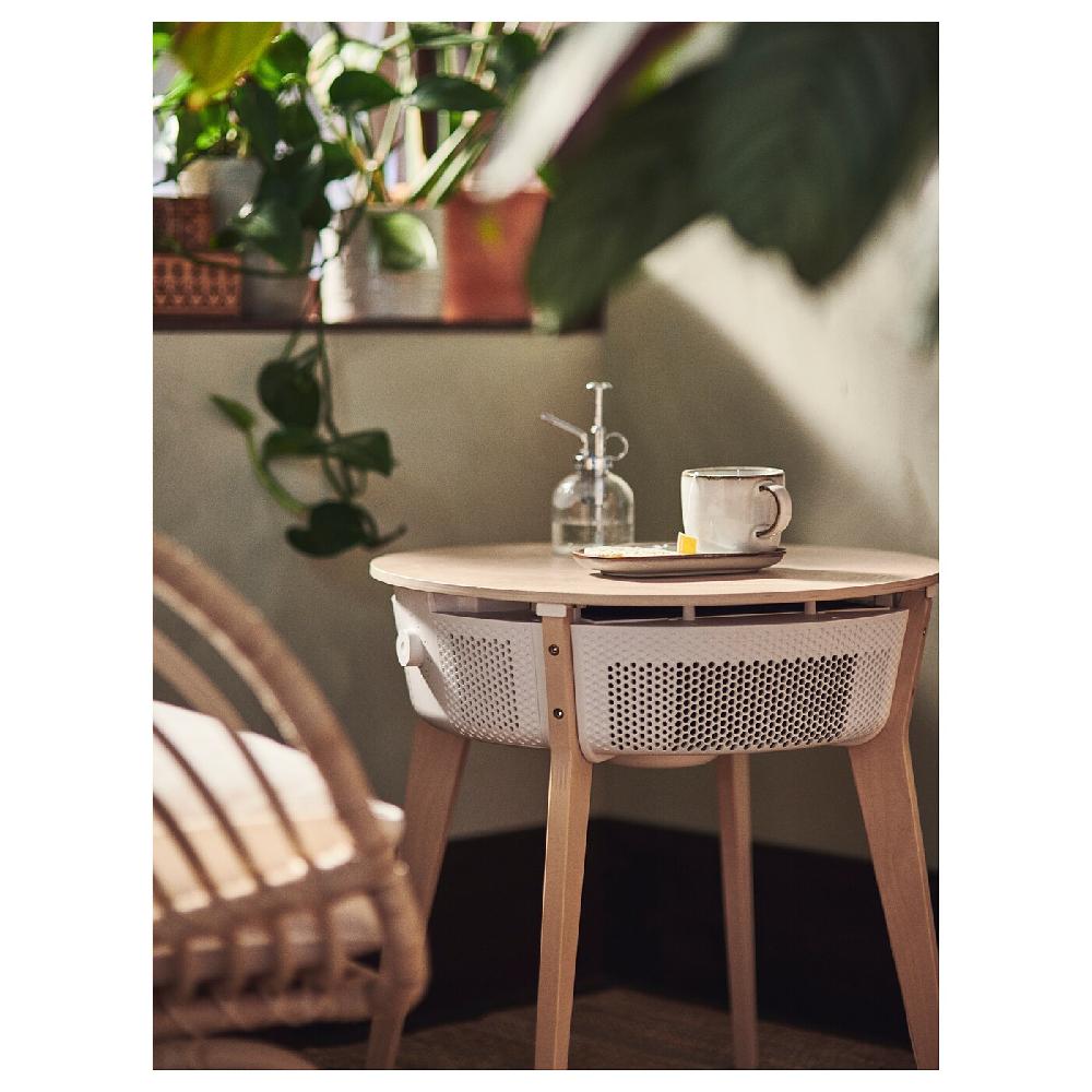 IKEA STARKVIND Tisch mit Luftreiniger gebeiztes Eichenfurnier/weiß smart Online