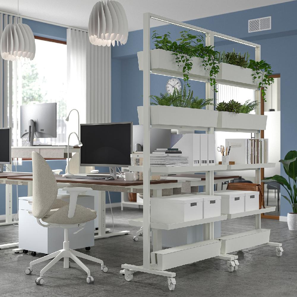 IKEA MITTZON Kabelaufbewahrung f Gestell+Rollen weiß 80x13 cm Limitierter Zeitrabatt