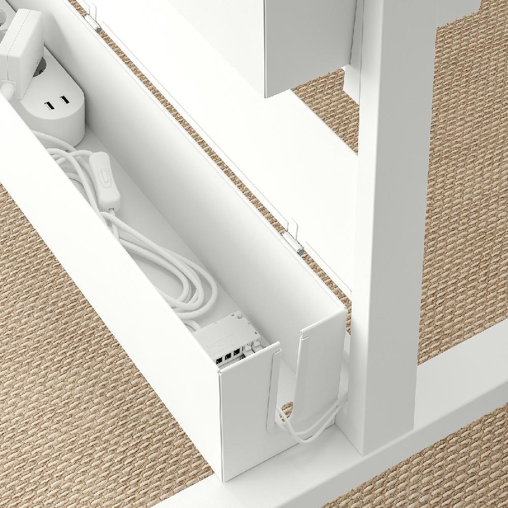 IKEA MITTZON Kabelaufbewahrung f Gestell+Rollen weiß 80x13 cm Limitierter Zeitrabatt