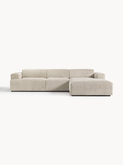 Westwing Collection Cord-Ecksofa Melva (4-Sitzer)