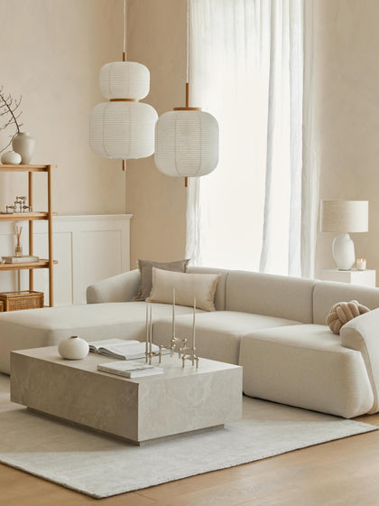 Westwing Collection Couchtisch Lesley in Travertin-Optik Neueste Stile