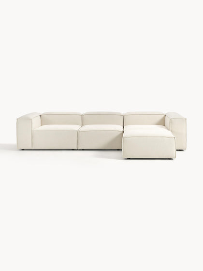 Westwing Collection Modulares Sofa Lennon (4-Sitzer) mit Hocker (links/rechts)