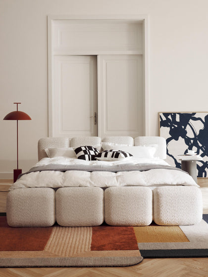Westwing Collection Polsterbett Tayla aus Teddy-Bouclé Bis zu 50% Rabatt