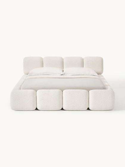 Westwing Collection Polsterbett Tayla aus Teddy-Bouclé Bis zu 50% Rabatt