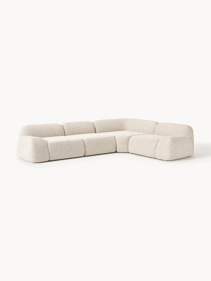 Westwing Collection Modulares Ecksofa Wolke (4-Sitzer) aus Bouclé Bis zu 60% Rabatt