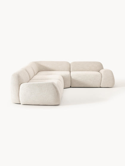 Westwing Collection Modulares Ecksofa Wolke (4-Sitzer) aus Bouclé Bis zu 60% Rabatt