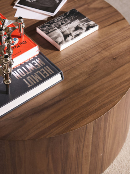 Westwing Collection Runder Holz-Couchtisch Dan Sonderangebot der Fabrik