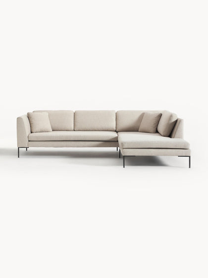 Westwing Collection Ecksofa Emma mit Metall-Füßen