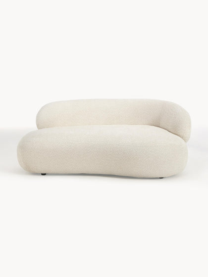 Westwing Collection Sofa Alba (2-Sitzer) aus Teddy-Bouclé