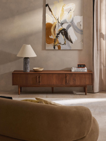 Westwing Collection Lowboard Paul aus Mangoholz 50% Rabatt mit kostenlosem Versand