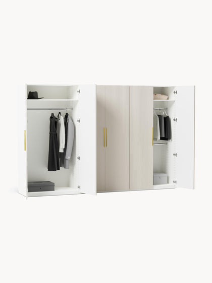 Westwing Collection Modularer Drehtürenschrank Simone 300 cm Breite mehrere Varianten Kostenloser Versand international