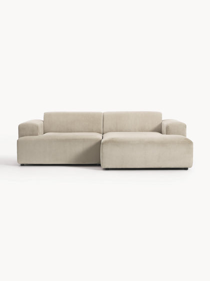 Westwing Collection Cord-Ecksofa Melva (3-Sitzer)
