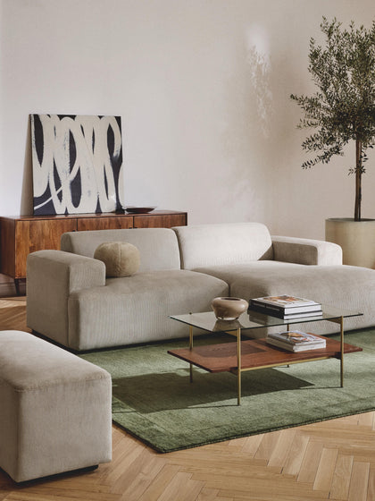 Westwing Collection Cord-Ecksofa Melva (3-Sitzer) Fabrikladen