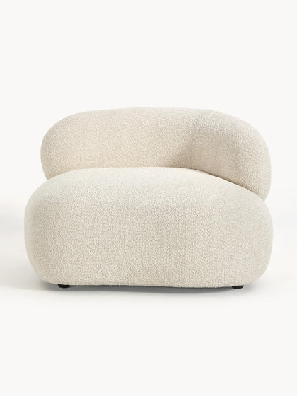 Westwing Collection Loungesessel Alba aus Teddy-Bouclé 50% Rabatt für begrenzte Zeit