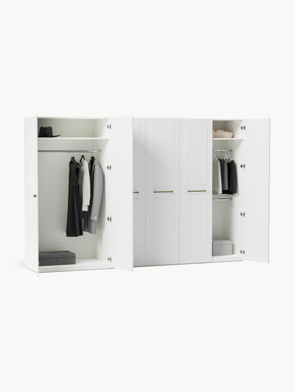 Westwing Collection Modularer Drehtürenschrank Charlotte 300 cm Breite mehrere Varianten Outlet