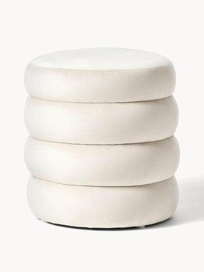 Westwing Collection Samt-Polsterhocker Alto