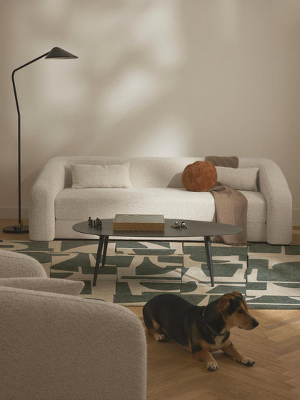 Westwing Collection Schlafsofa Eliot (3-Sitzer) aus Teddy-Bouclé Angebote