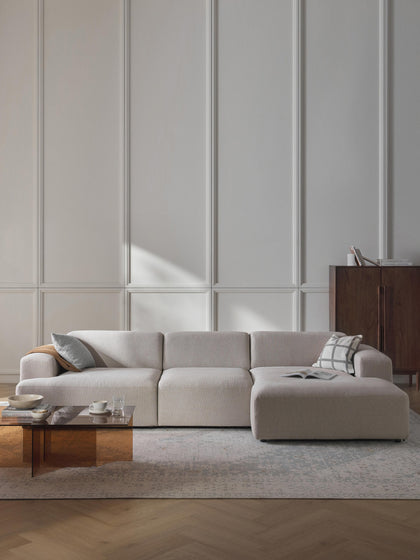 Westwing Collection Ecksofa Melva (4-Sitzer) Fabrikverkauf