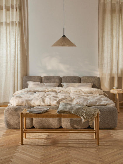 Westwing Collection Polsterbett Tayla aus Teddy-Bouclé Blitzverkäufe