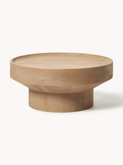 Westwing Collection Runder Couchtisch Benno aus Mangoholz