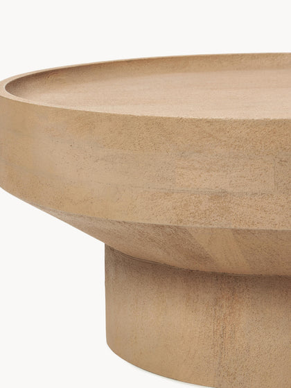 Westwing Collection Runder Couchtisch Benno aus Mangoholz Rabatt