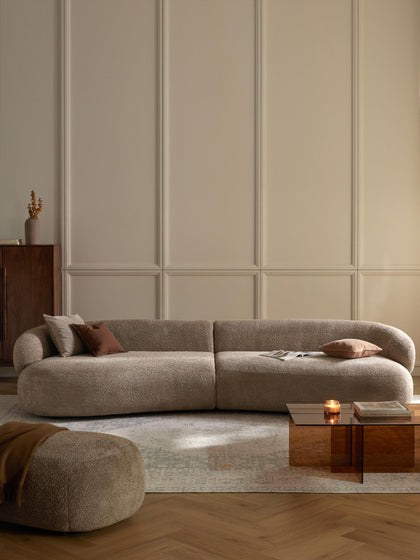 Westwing Collection Sofa Alba (4-Sitzer) aus Teddy-Bouclé Vatertagsangebot