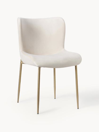 Westwing Collection Samt-Polsterstuhl Tess