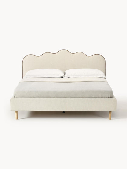 Westwing Collection Polsterbett Romy mit gewelltem Kopfteil Top Angebot