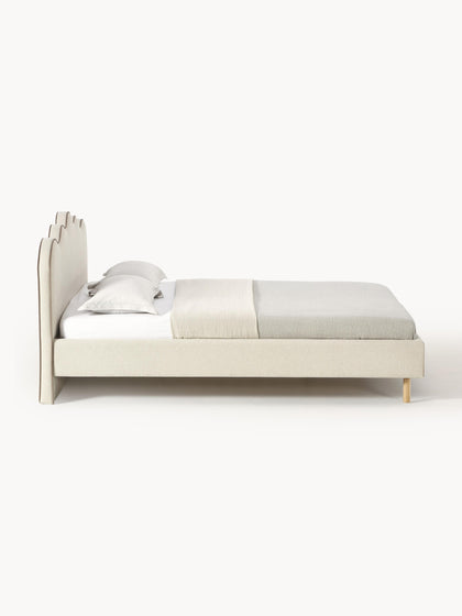Westwing Collection Polsterbett Romy mit gewelltem Kopfteil Top Angebot