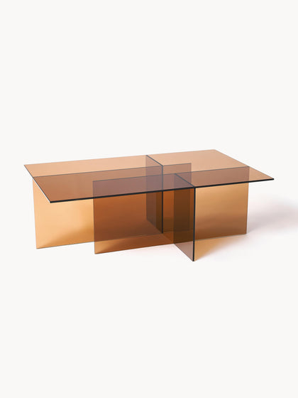 Westwing Collection Glas-Couchtisch Anouk B 102 cm