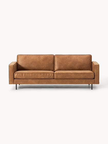 Westwing Collection Sofa Hunter (3-Sitzer) aus recyceltem Leder
