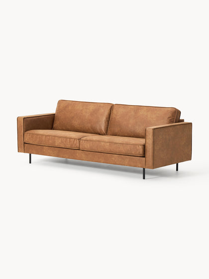 Westwing Collection Sofa Hunter (3-Sitzer) aus recyceltem Leder Saisonale Angebote