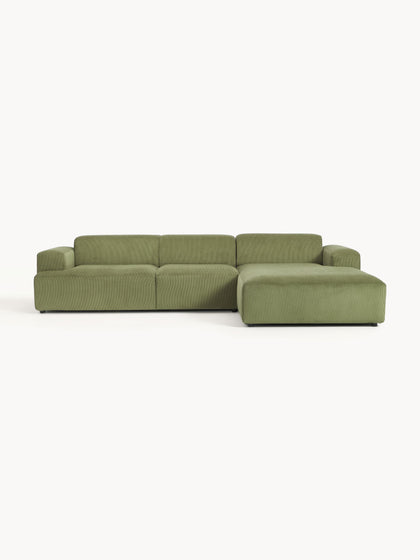 Westwing Collection Cord-Ecksofa Melva (4-Sitzer)