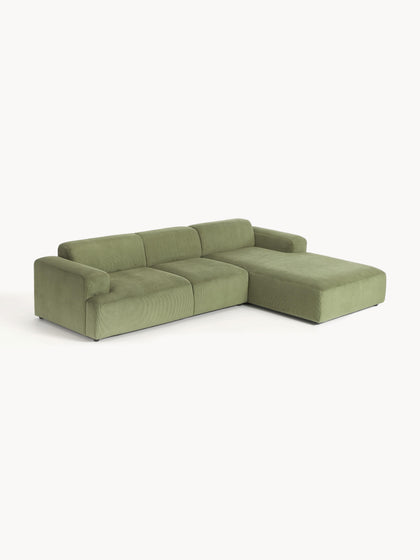 Westwing Collection Cord-Ecksofa Melva (4-Sitzer) Kauf eins, bekomm eins gratis