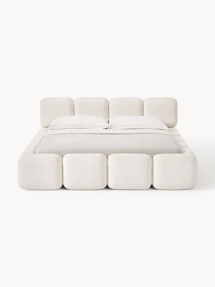 Westwing Collection Polsterbett Tayla aus Teddy-Bouclé mit Stauraum VIP-Rabatte