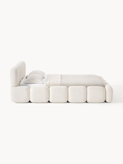Westwing Collection Polsterbett Tayla aus Teddy-Bouclé mit Stauraum VIP-Rabatte