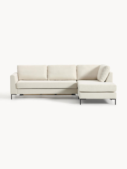 Westwing Collection Schlafsofa Luna (3-Sitzer) mit Matratze