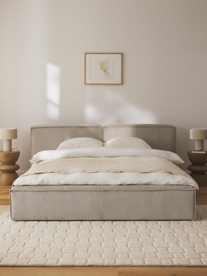 Westwing Collection Polsterbett Lennon aus Cord mit Stauraum JETZT KAUFEN