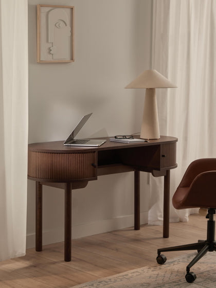 Westwing Collection Schreibtisch Calary mit geriffelter Front Letzte 2 Tage