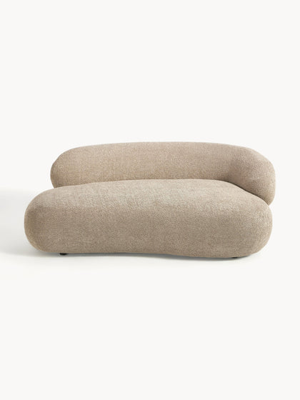 Westwing Collection Sofa Alba (2-Sitzer) aus Teddy-Bouclé