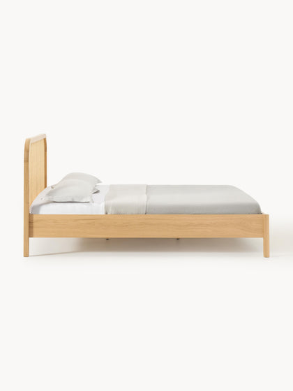 Westwing Collection Holzbett Jones mit Kopfteil aus Wiener Geflecht Bis zu 50% Rabatt