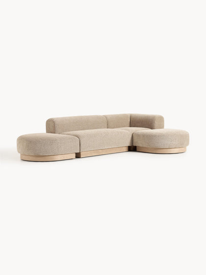 Westwing Collection Modulares Ecksofa Natalie aus Teddy-Bouclé Bis zu 60% Rabatt